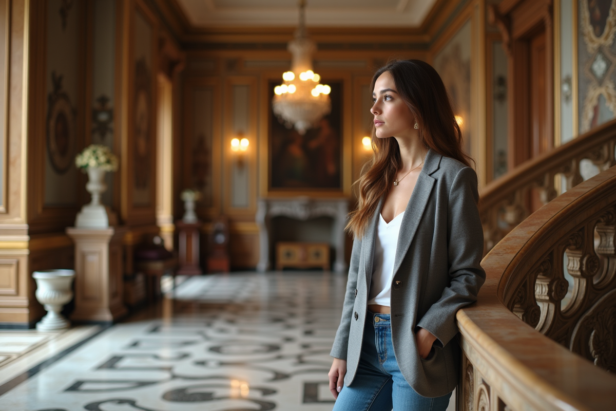 Jeune femme contemplant l